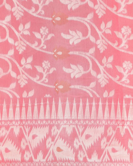 DESH BIDESH Woven Design Ethnic Motifs Pure Cotton Jamdani Saree