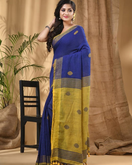 DESH BIDESH Woven Design Pure Cotton Saree