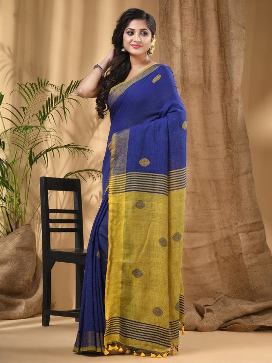 DESH BIDESH Woven Design Pure Cotton Saree