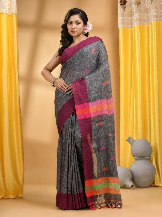 DESH BIDESH Woven Design Pure Cotton Taant Saree - Sarees for Women 33740247