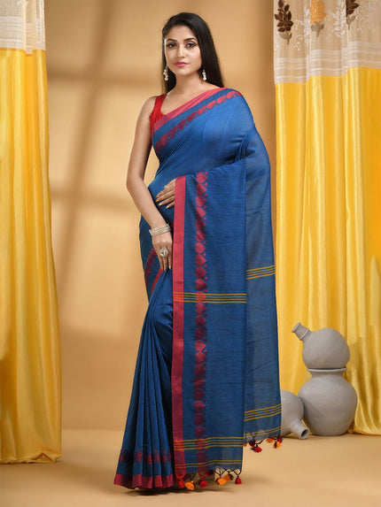 DESH BIDESH Woven Design Pure Cotton Handloom Taant Saree