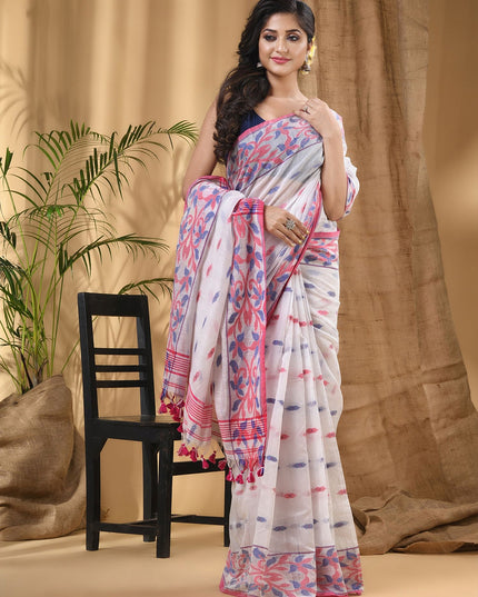 DESH BIDESH Exquisite Woven Design Silk Cotton Saree for Women