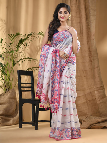 DESH BIDESH Exquisite Woven Design Silk Cotton Saree for Women