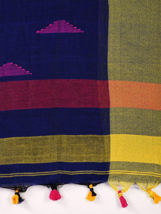 Desh Bidesh Pure Cotton Woven Design Handloom Taant Saree