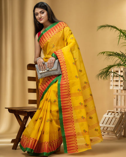 DESH BIDESH Woven Design Pure Cotton Taant Saree