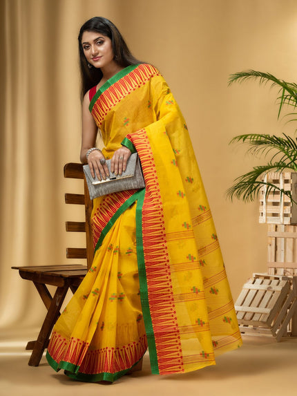 DESH BIDESH Woven Design Pure Cotton Taant Saree