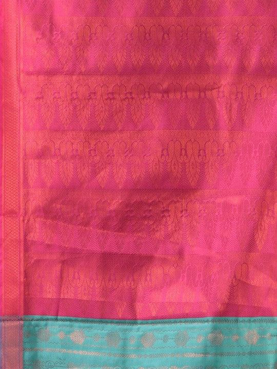 DESH BIDESH Woven Design Zari Tissue Kanjeevaram Saree