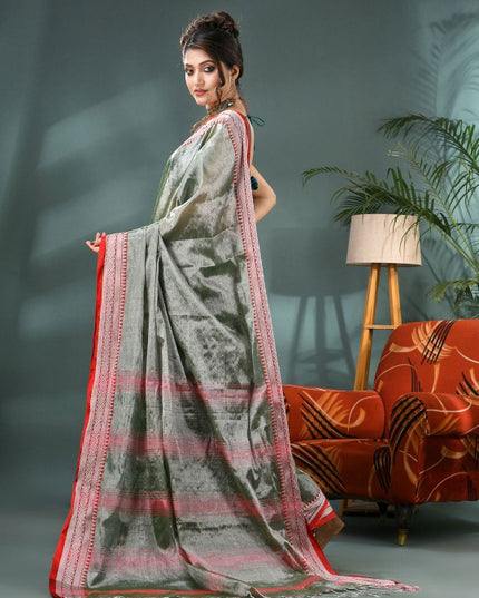 DESH BIDESH Zari Silk Cotton Bandhani Saree