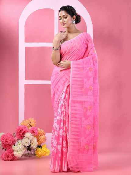 DESH BIDESH Woven Design Pure Cotton Taant Saree