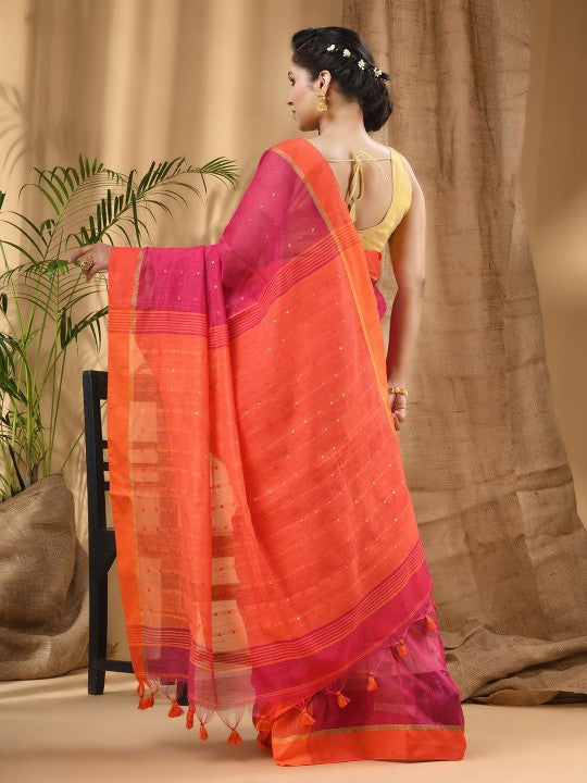 DESH BIDESH Woven Design Taant Saree
