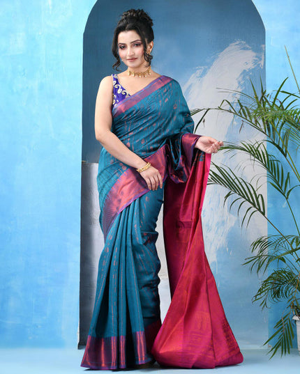 DESH BIDESH Woven Design Zari Tissue Kanjeevaram Saree