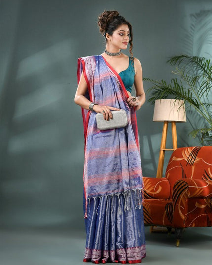 DESH BIDESH Woven Design Border Bandhani Saree