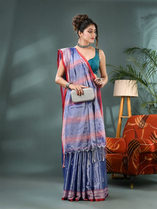 DESH BIDESH Woven Design Border Bandhani Saree