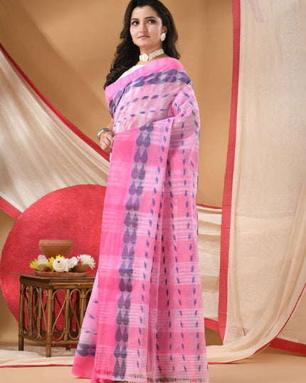 DESH BIDESH Woven Design Pure Cotton Taant Saree