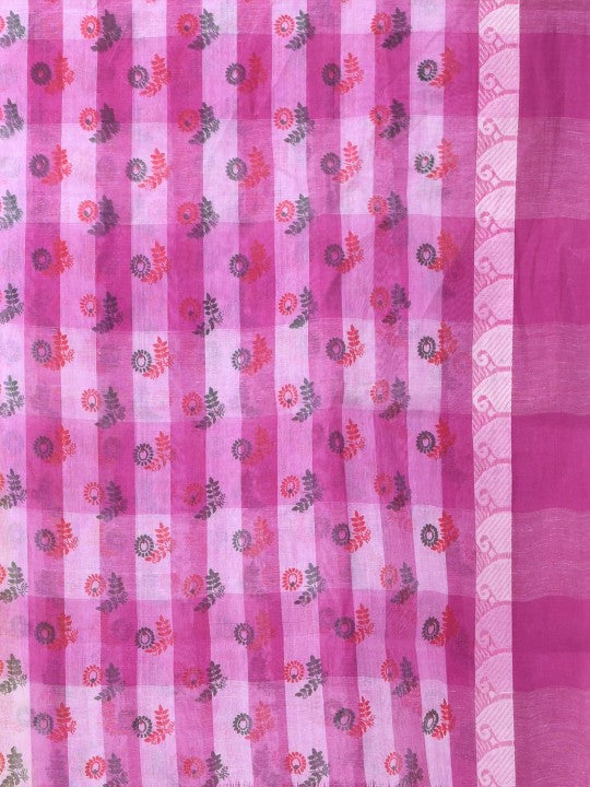 DESH BIDESH Floral Printed Pure Cotton Saree for Women