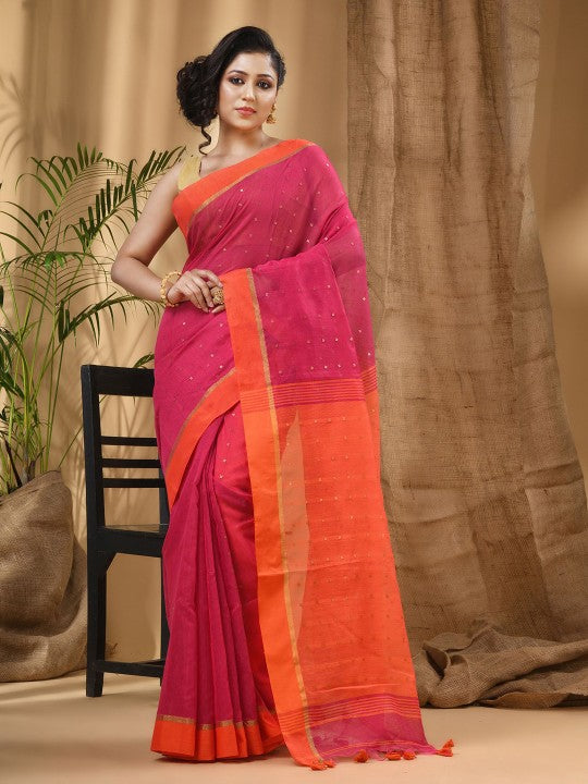 DESH BIDESH Woven Design Taant Saree