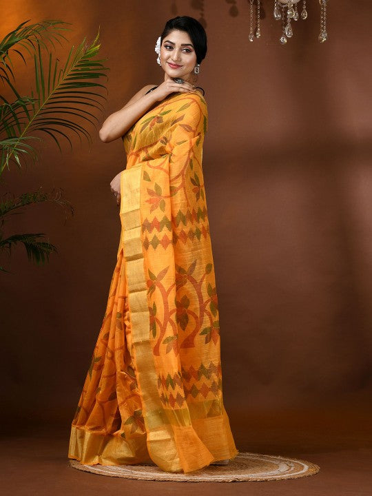 DESH BIDESH Floral Woven Design Saree