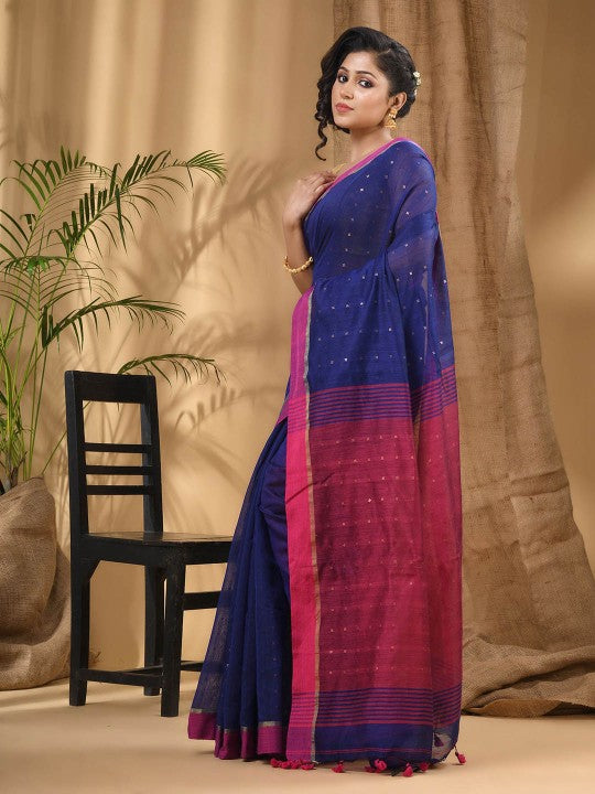 DESH BIDESH Embellished Sequinned Taant Saree