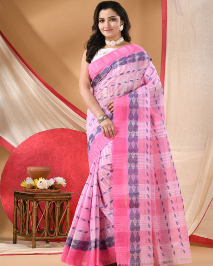 DESH BIDESH Woven Design Pure Cotton Taant Saree