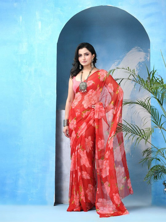 DESH BIDESH Floral Printed Saree