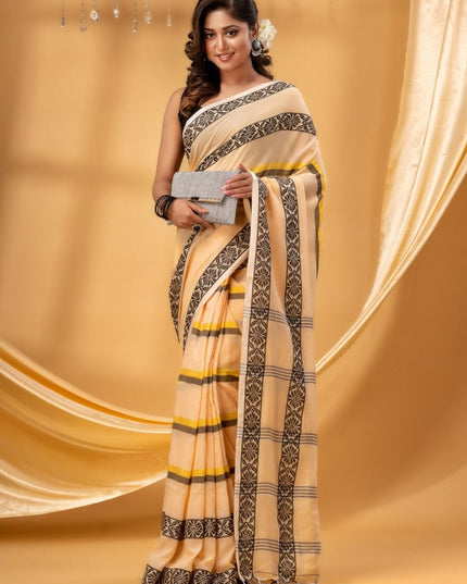 Ethnic Motifs Printed Pure Cotton Taant Saree