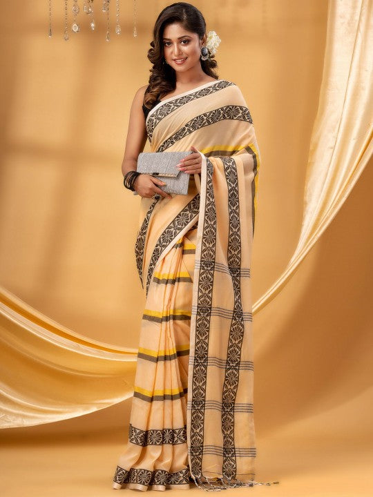 Ethnic Motifs Printed Pure Cotton Taant Saree