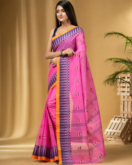 DESH BIDESH Woven Design Pure Cotton Taant Saree