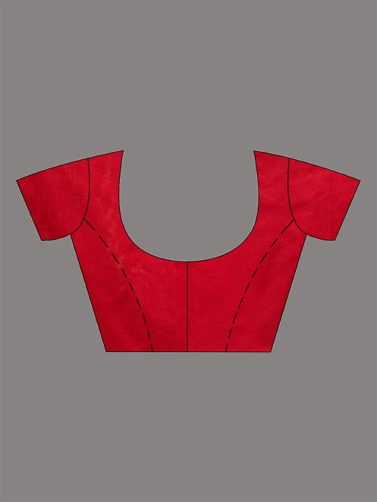 Exquisite Red Woven Design Taant Saree for Women - Traditional Indian Wear