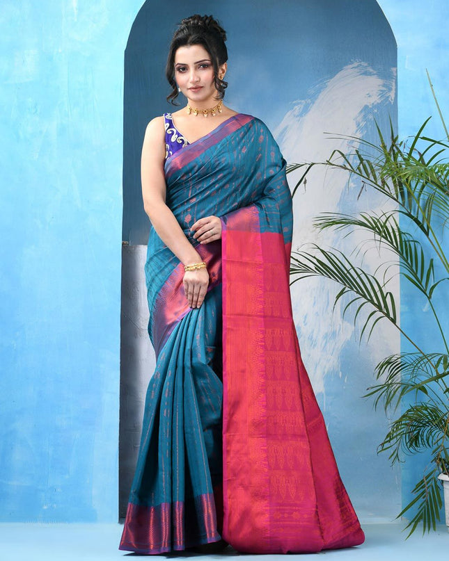 DESH BIDESH Woven Design Zari Tissue Kanjeevaram Saree