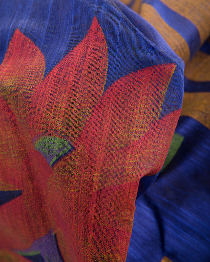 Floral Batik Kamal Phool Silk Cotton Saree