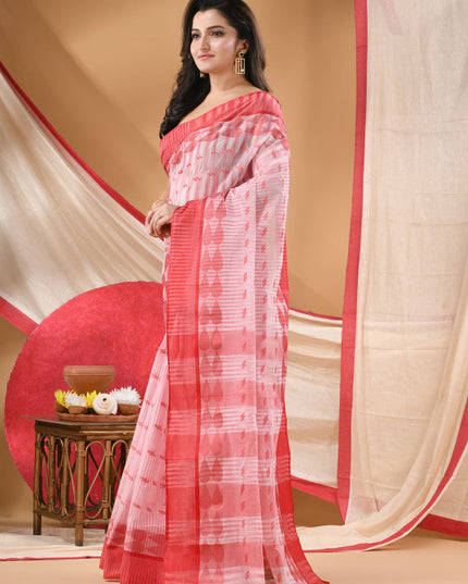 DESH BIDESH Women Pure Cotton Woven Design Taant Saree