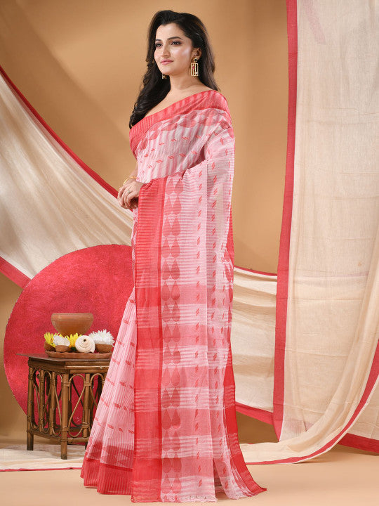 DESH BIDESH Women Pure Cotton Woven Design Taant Saree