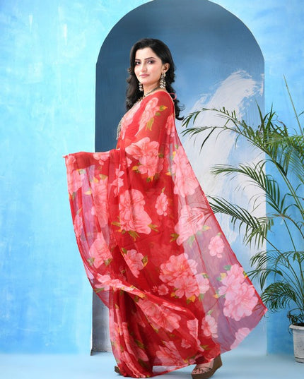 DESH BIDESH Floral Printed Saree