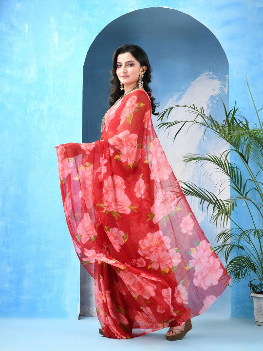 DESH BIDESH Floral Printed Saree