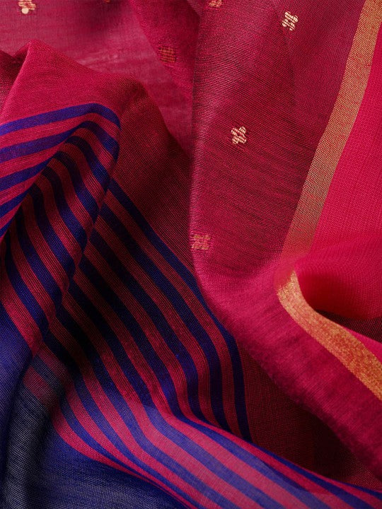 DESH BIDESH Embellished Sequinned Taant Saree