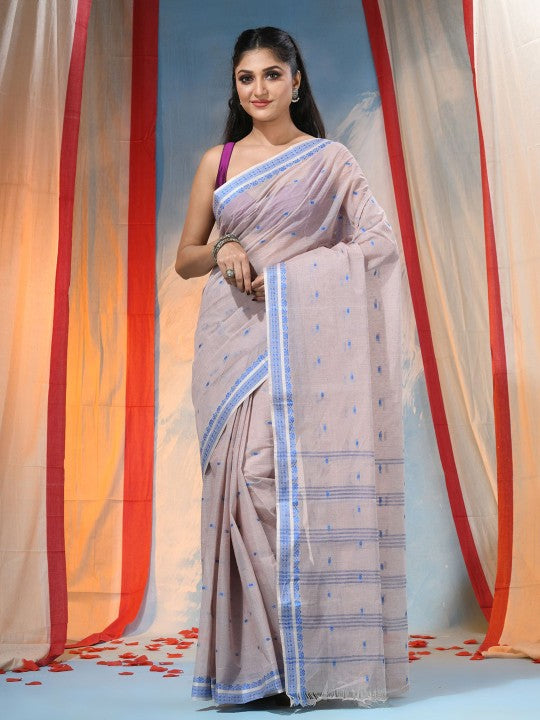 DESH BIDESH Pure Cotton Woven Design Saree for Women