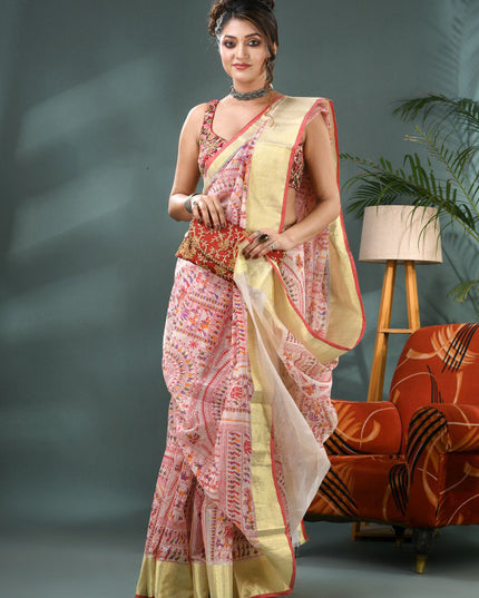 DESH BIDESH Woven Design Bandhani Saree