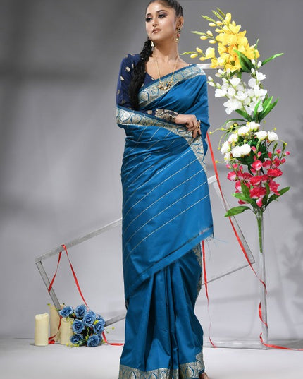 DESH BIDESH Exquisite Zari Silk Blend Saree with Woven Design Border