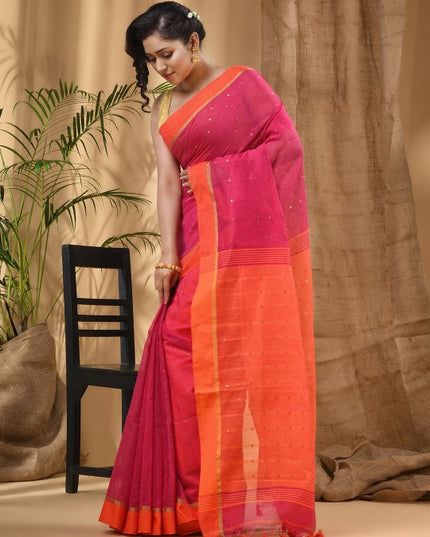 DESH BIDESH Woven Design Taant Saree