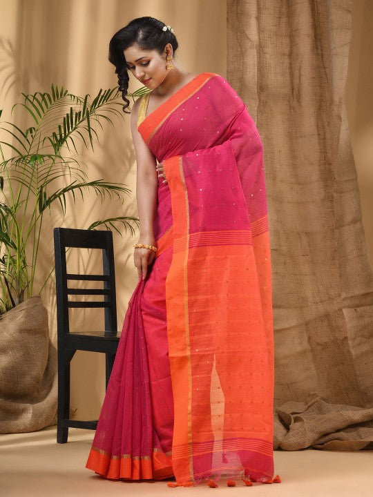 DESH BIDESH Woven Design Taant Saree