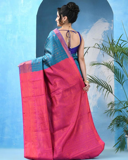 DESH BIDESH Woven Design Zari Tissue Kanjeevaram Saree
