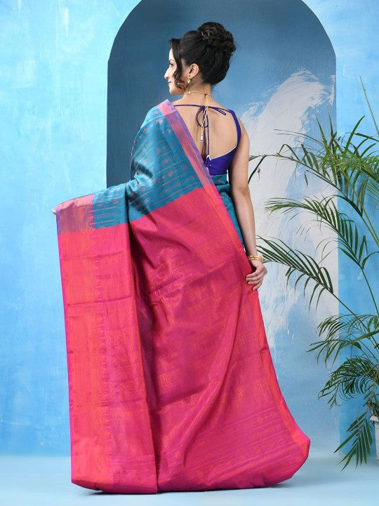 DESH BIDESH Woven Design Zari Tissue Kanjeevaram Saree