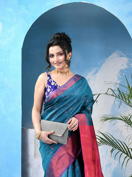 DESH BIDESH Woven Design Zari Tissue Kanjeevaram Saree