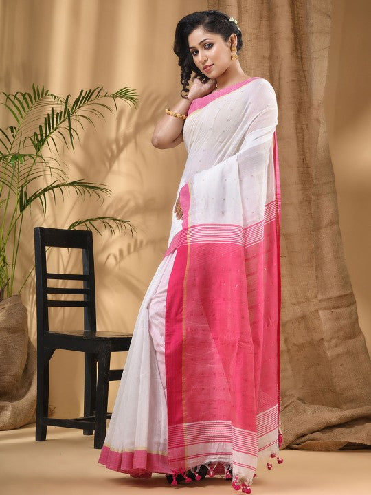 DESH BIDESH Ethnic Motifs Taant Saree