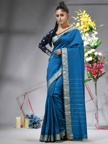 DESH BIDESH Exquisite Zari Silk Blend Saree with Woven Design Border
