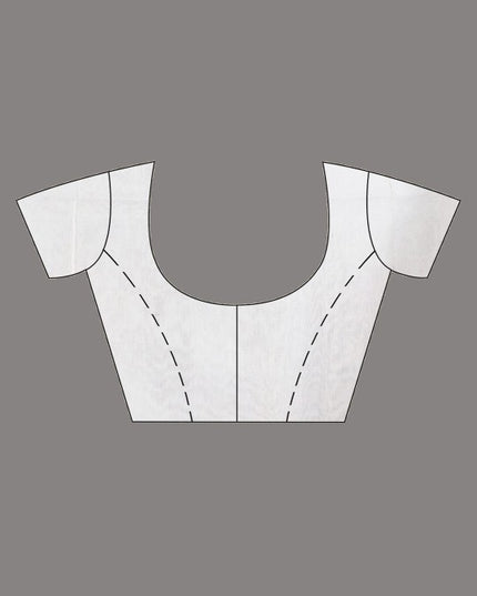 Exquisite White & Red Woven Ethnic Motifs Embroidered Saree with Blouse Piece