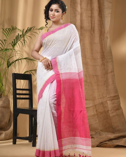 DESH BIDESH Ethnic Motifs Taant Saree