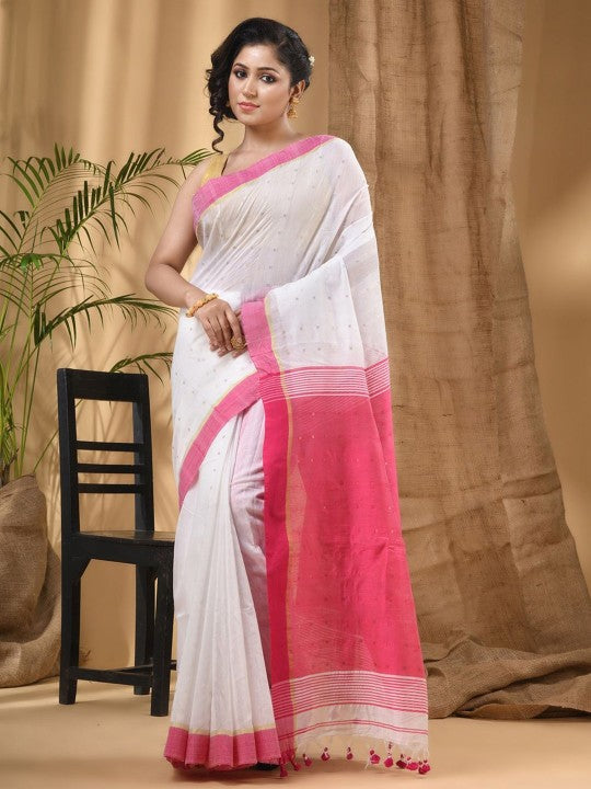 DESH BIDESH Ethnic Motifs Taant Saree