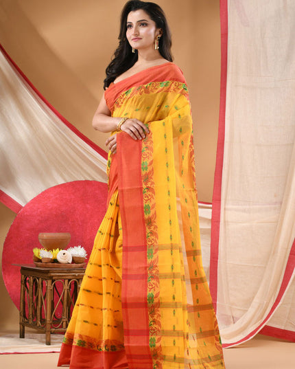 DESH BIDESH Woven Design Pure Cotton Handloom Saree