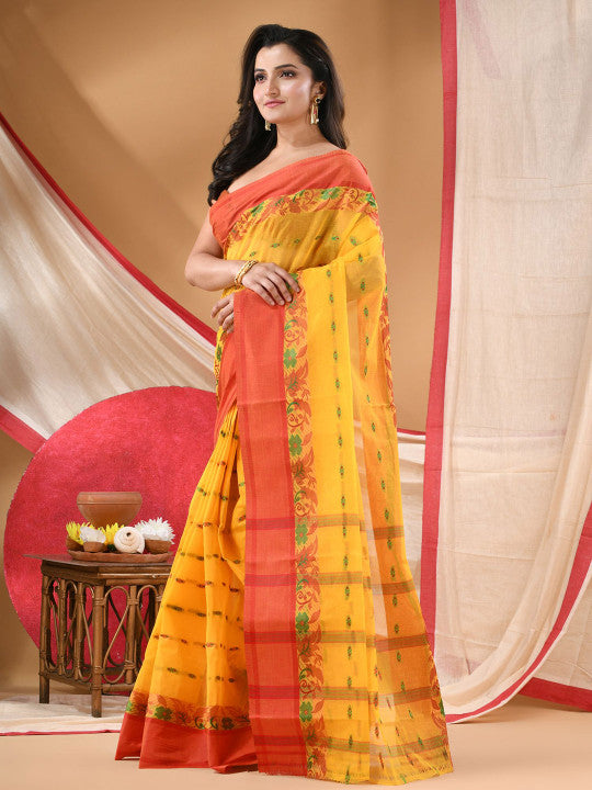 DESH BIDESH Woven Design Pure Cotton Handloom Saree